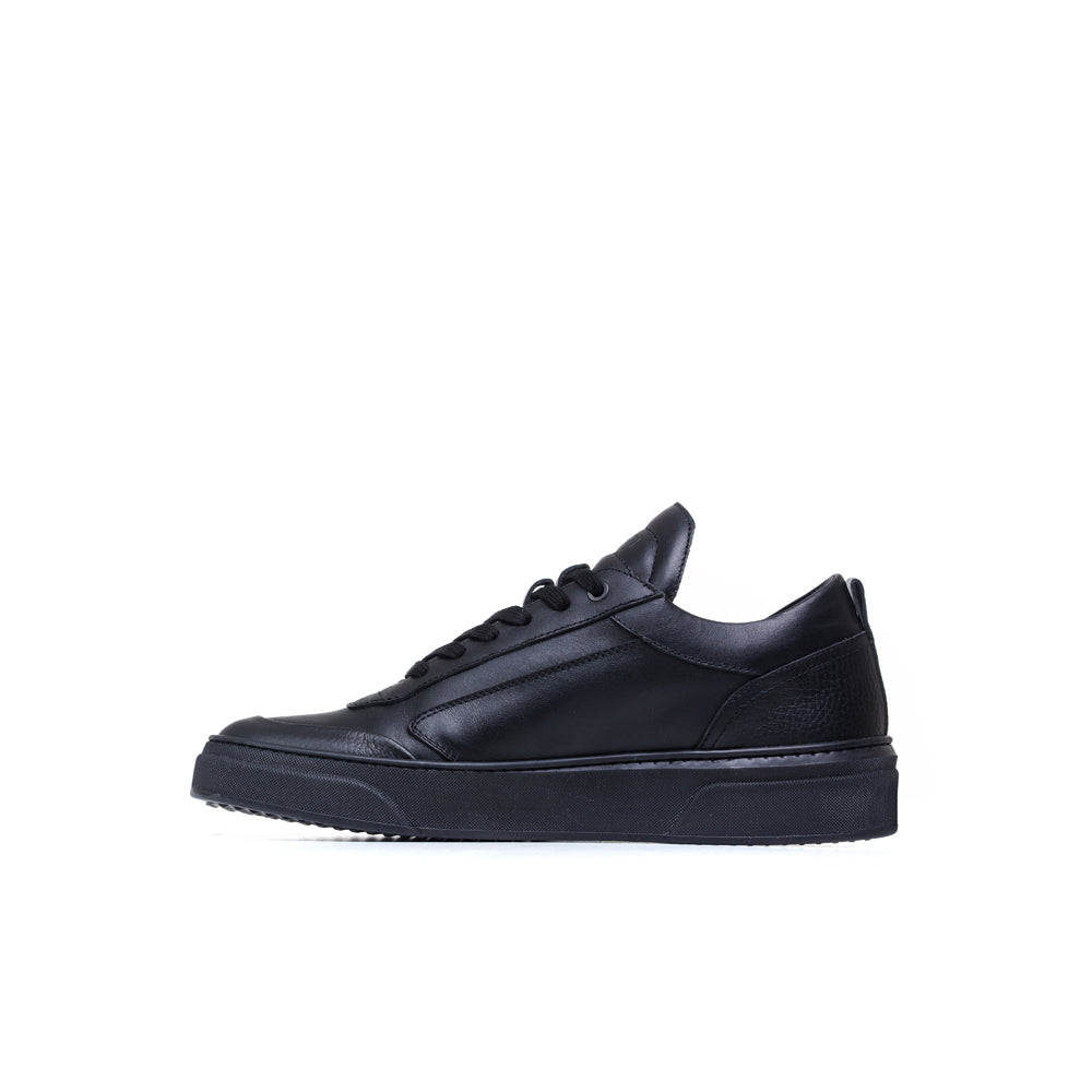 all black low finest quality leather footwear handcrafted in Italy