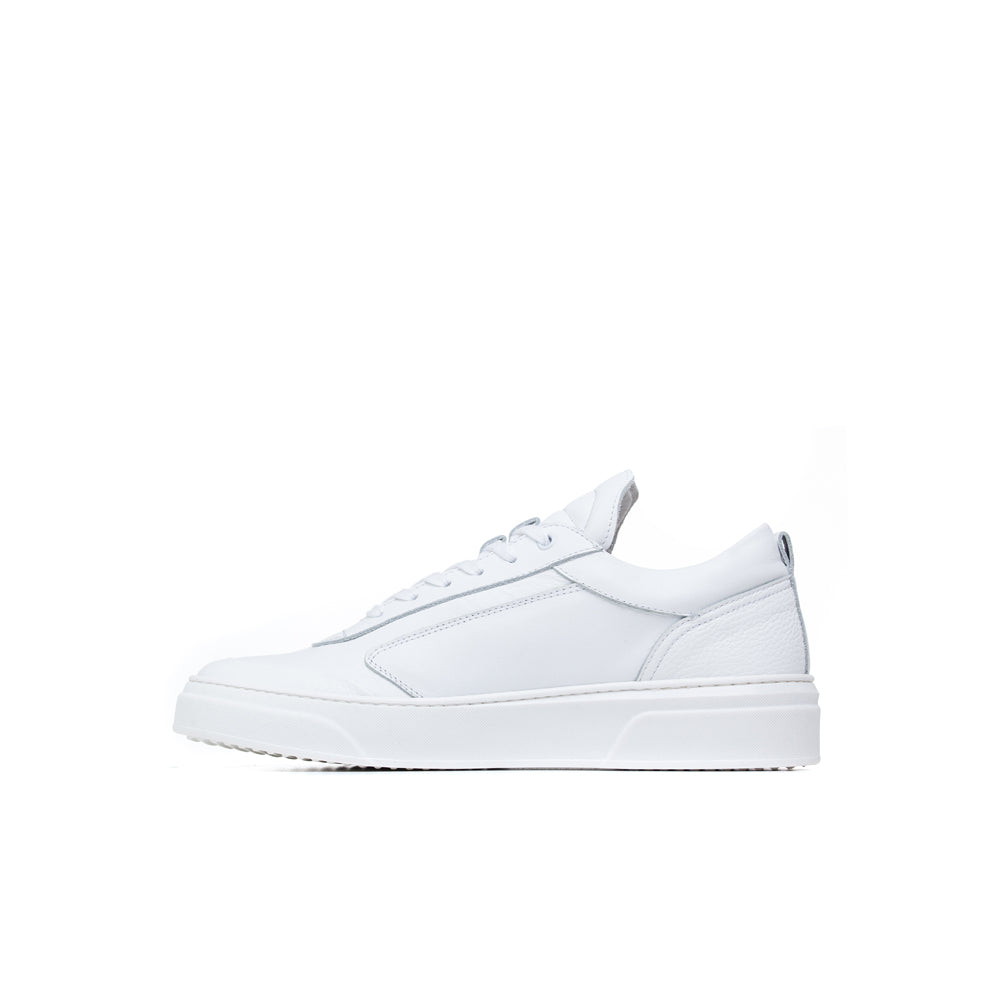 white calf Italian leather sneakers