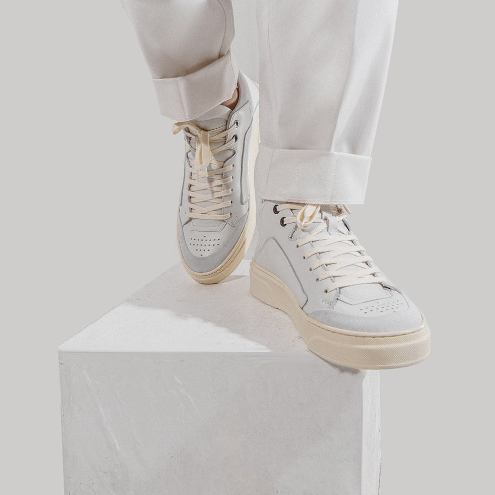 fashion leather sneakers made in Italy