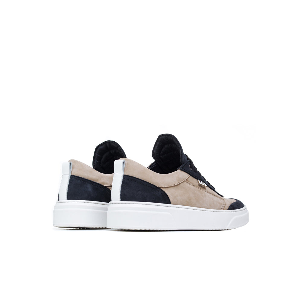 leather contrast details nabuck soft Italian low footwear