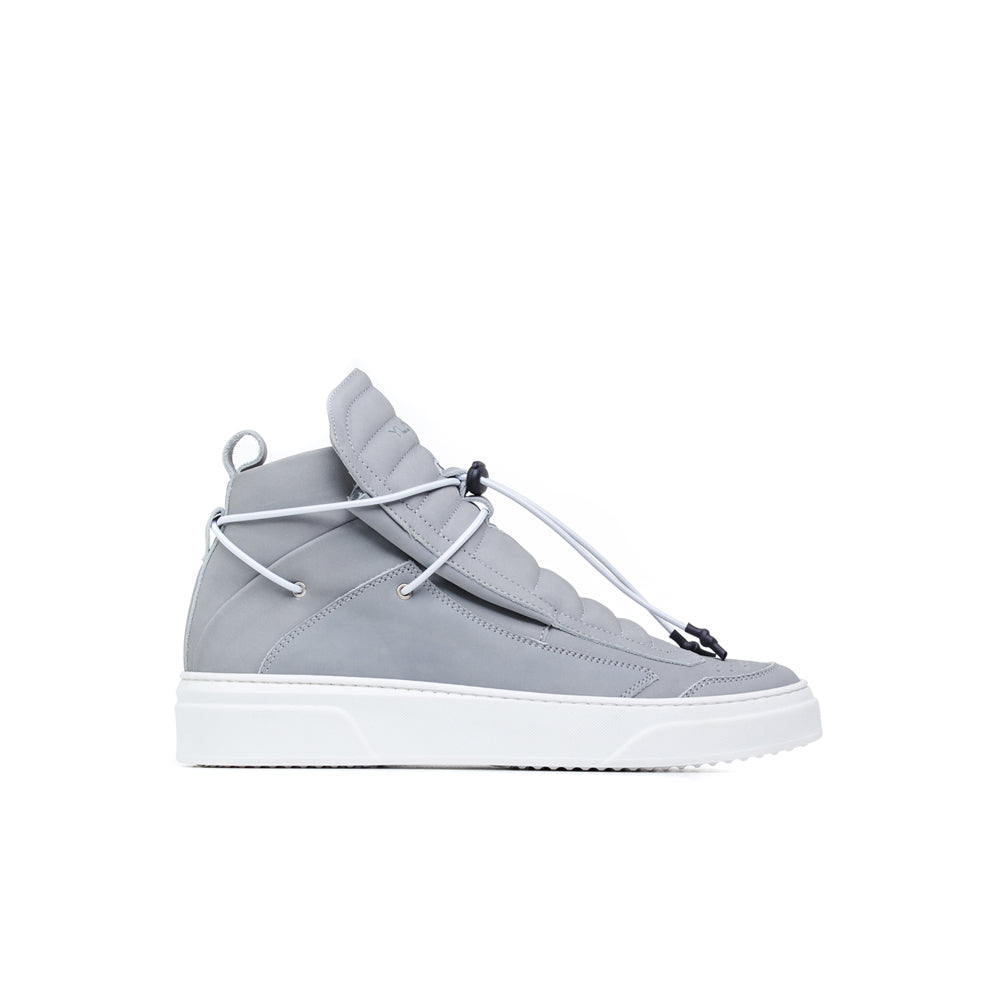 grey premium soft nappa sneakers boot made in Italy